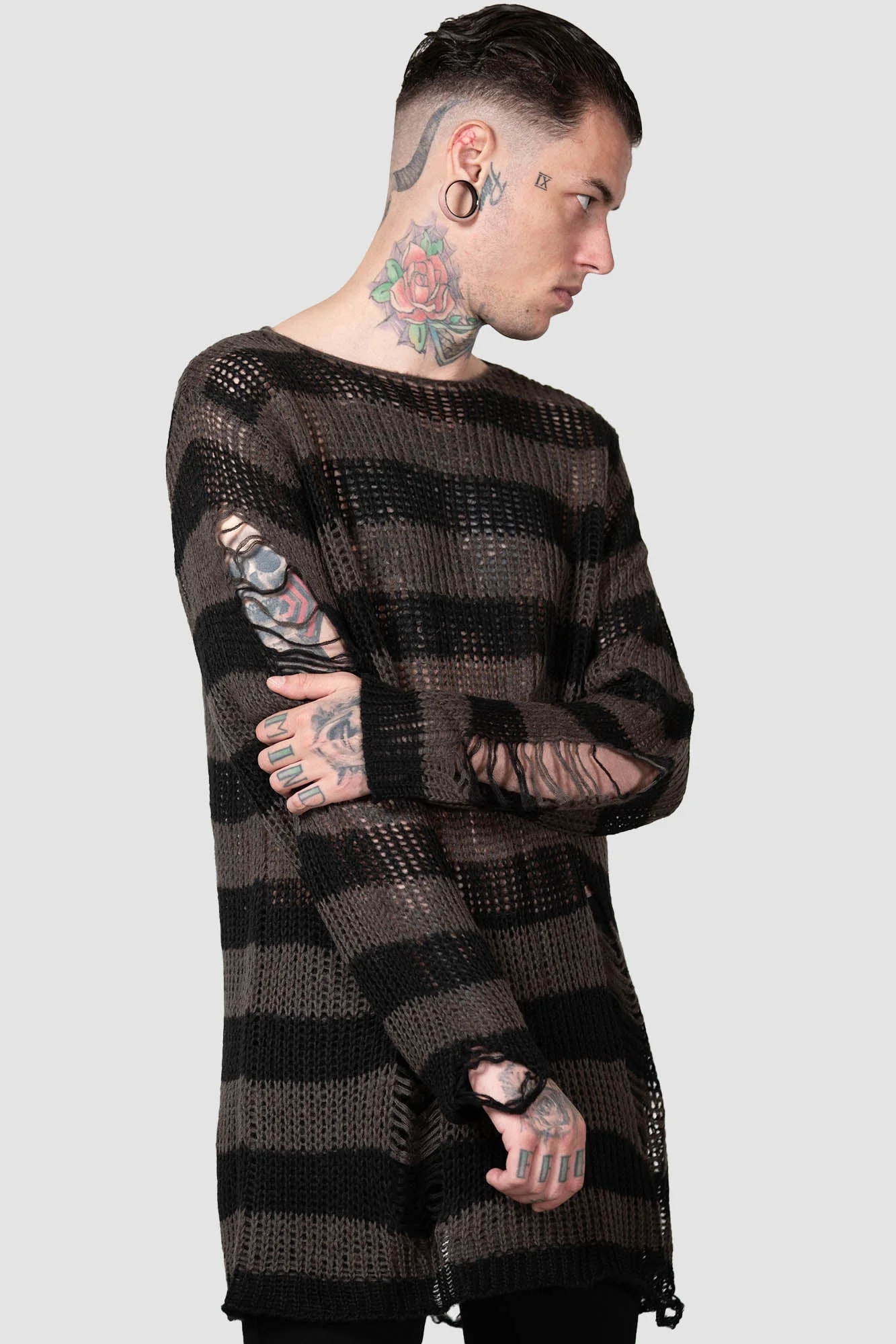 Ash Distress Knit Sweater [B] - Image 4