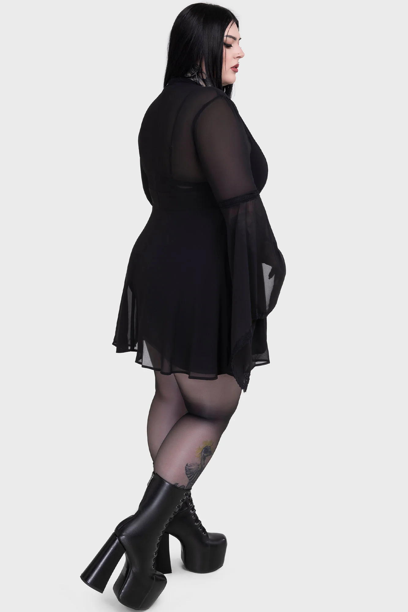 Begone Long Sleeve Mini Dress [BLACK] - Image 10