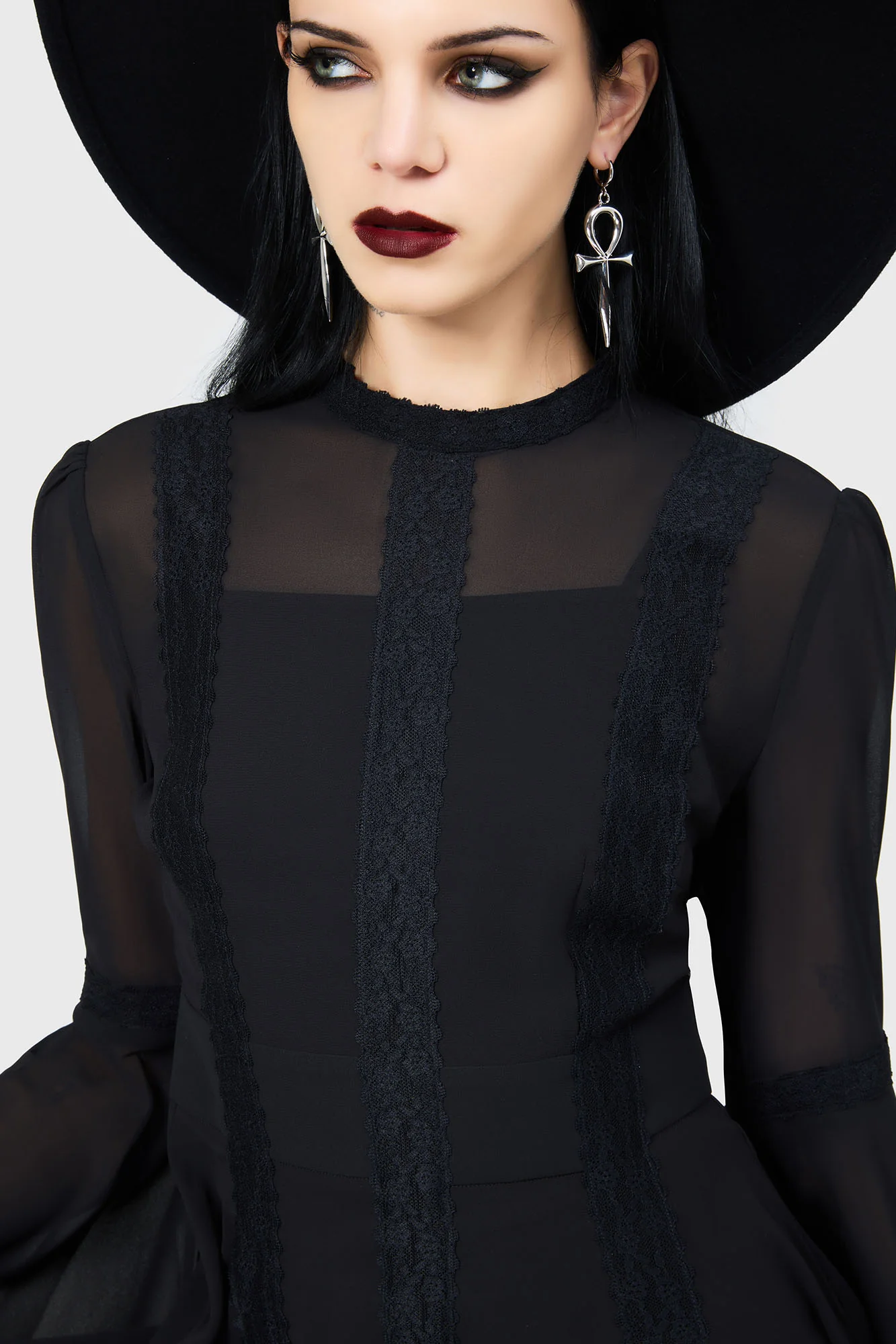 Begone Long Sleeve Mini Dress [BLACK] - Image 6
