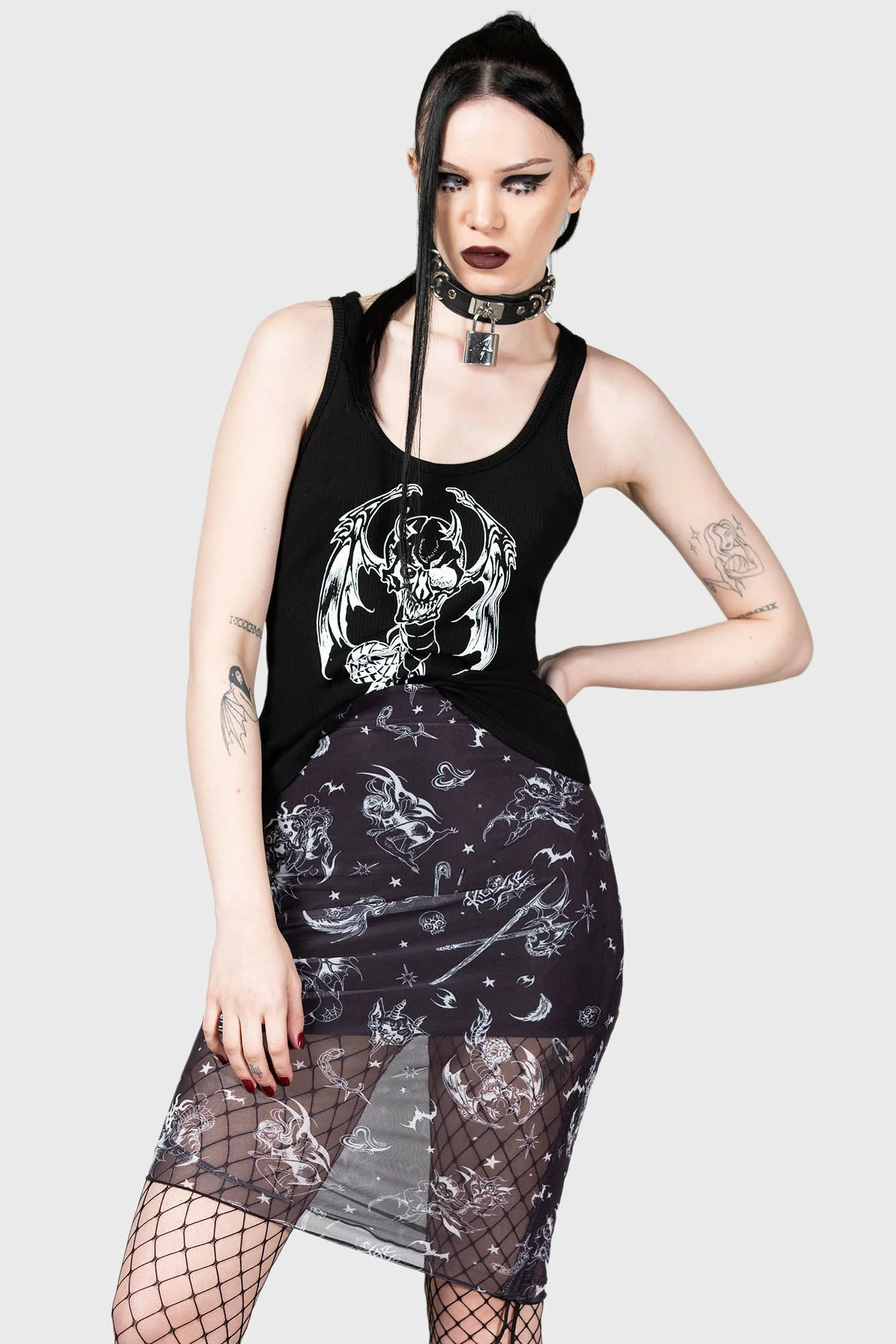 Dazed Skull Mini Skirt - Image 3