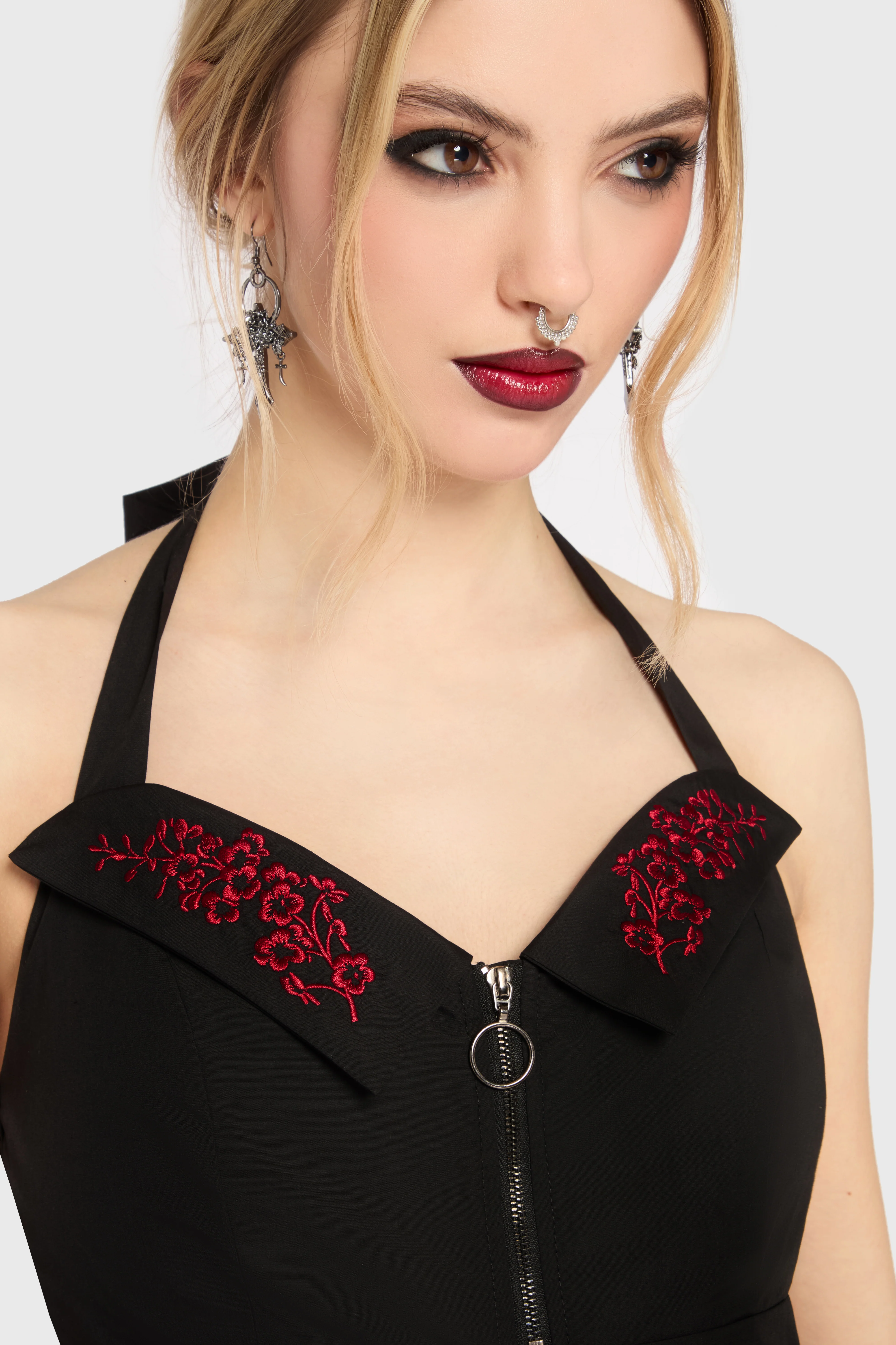 Devil's Darling Halter Neck Mini Dress - Image 2