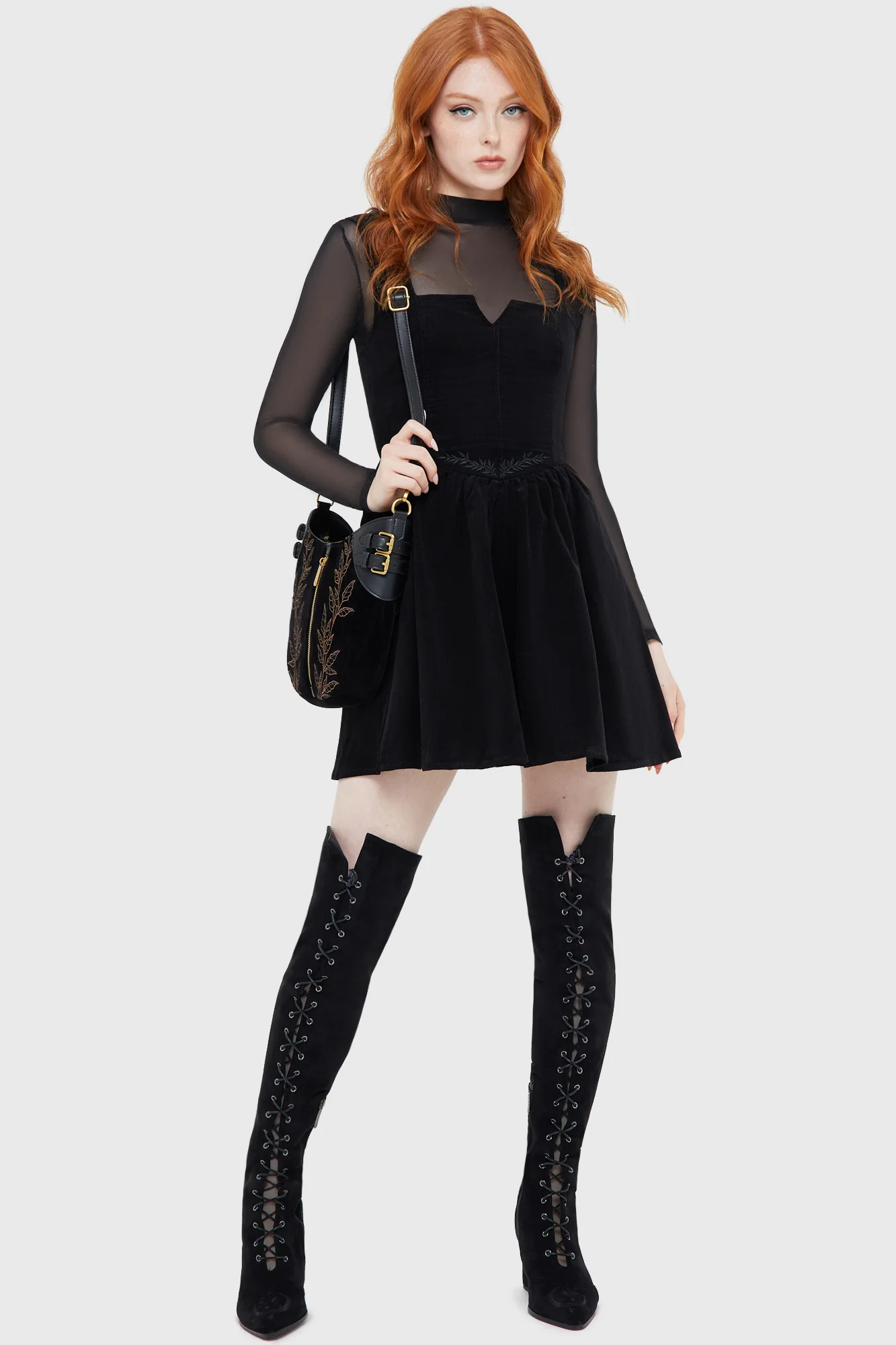 Elderroot Mini Dress [BLACK] - Image 3