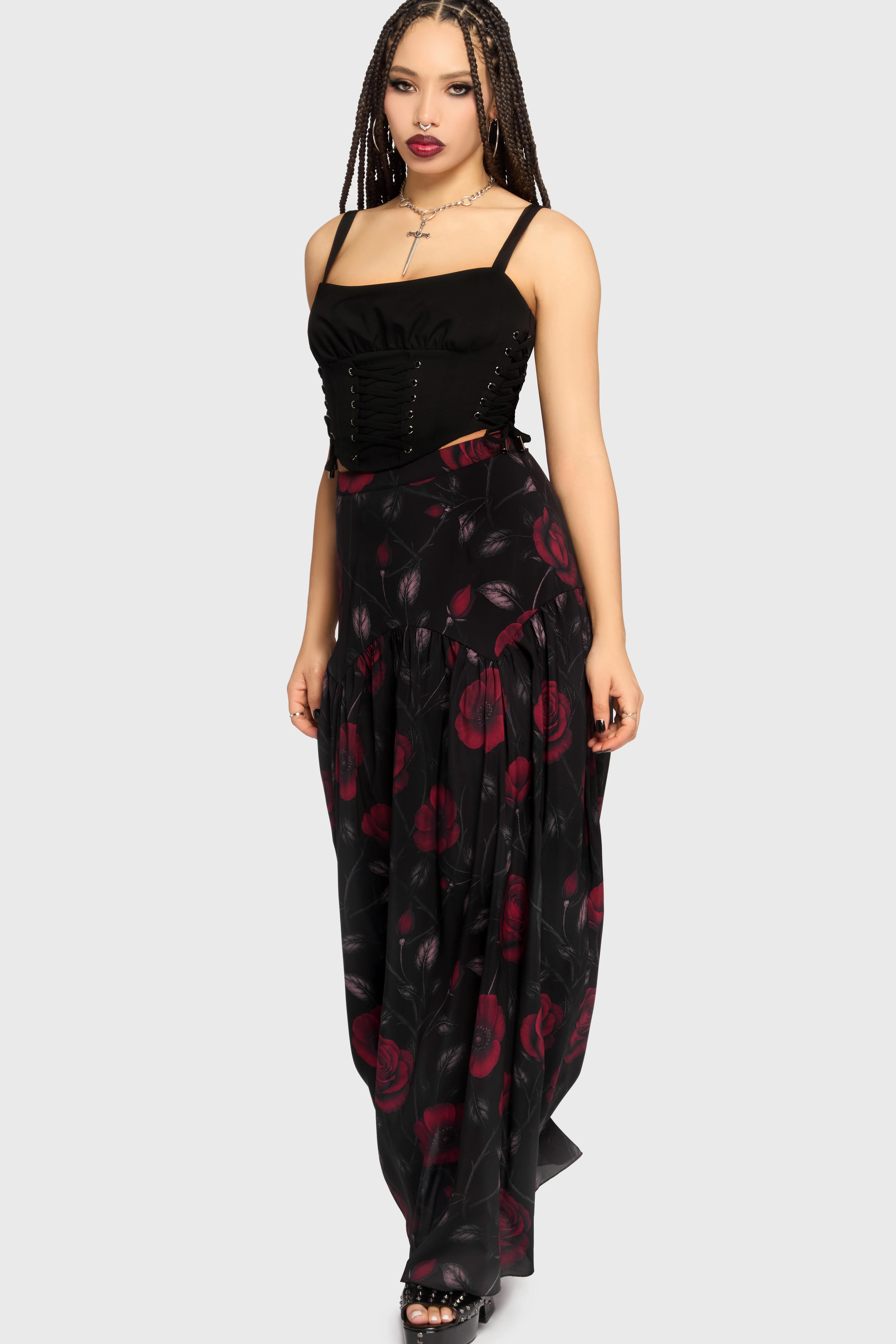 Fawnelle Lace Up Corset Top - Image 2