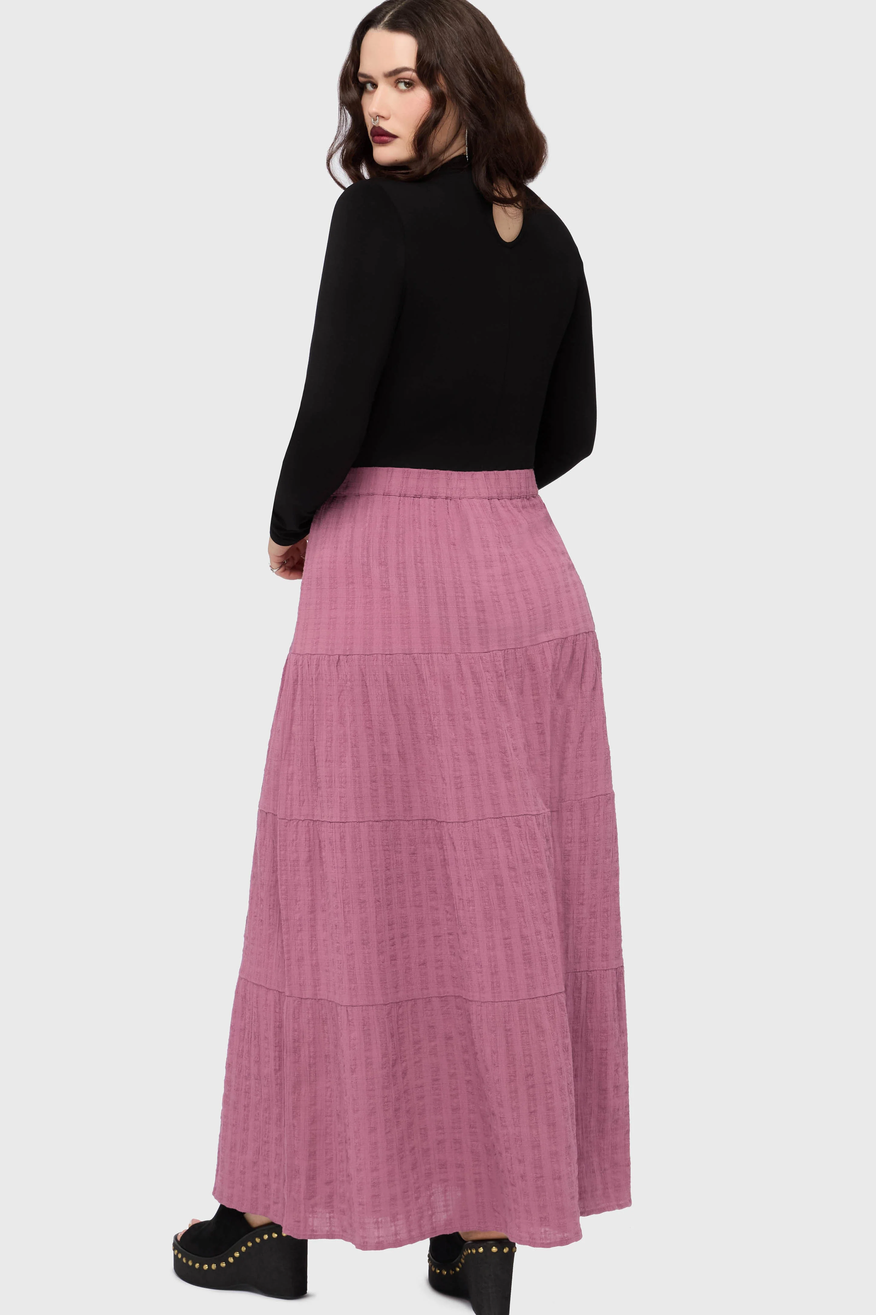 Gaia Adorned Textured Maxi Skirt - Image 7