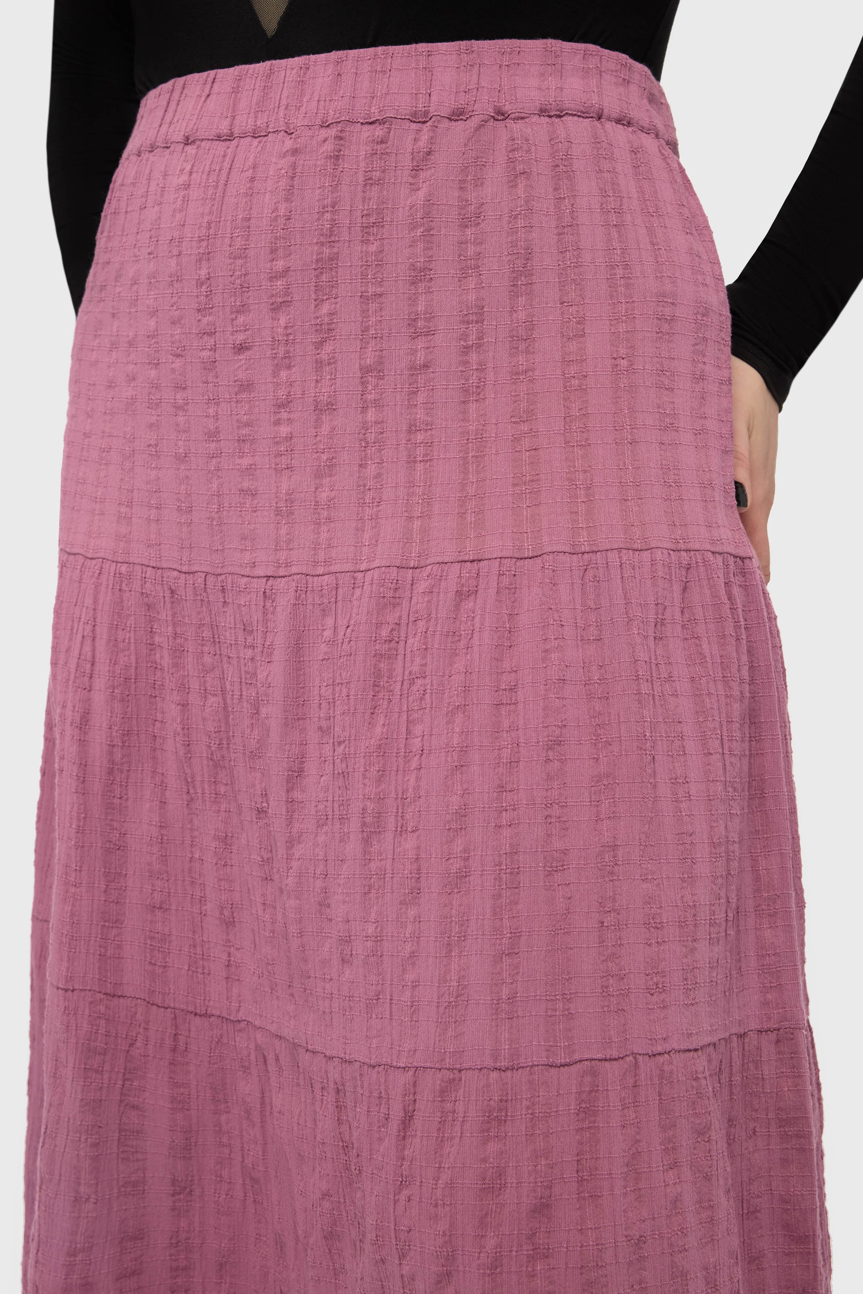 Gaia Adorned Textured Maxi Skirt - Image 8
