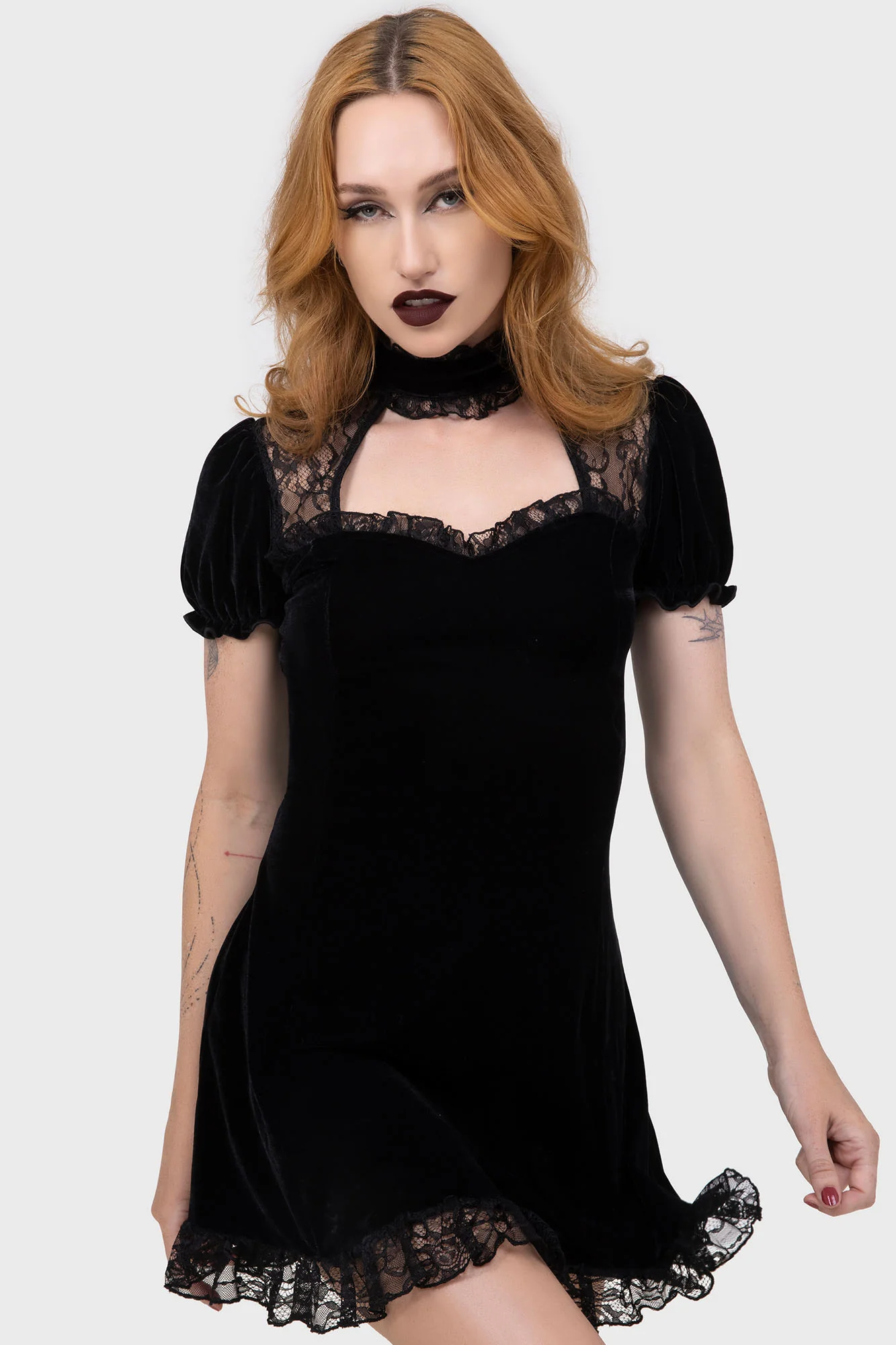 Julienne Velvet Keyhole Dress [B] - Image 2