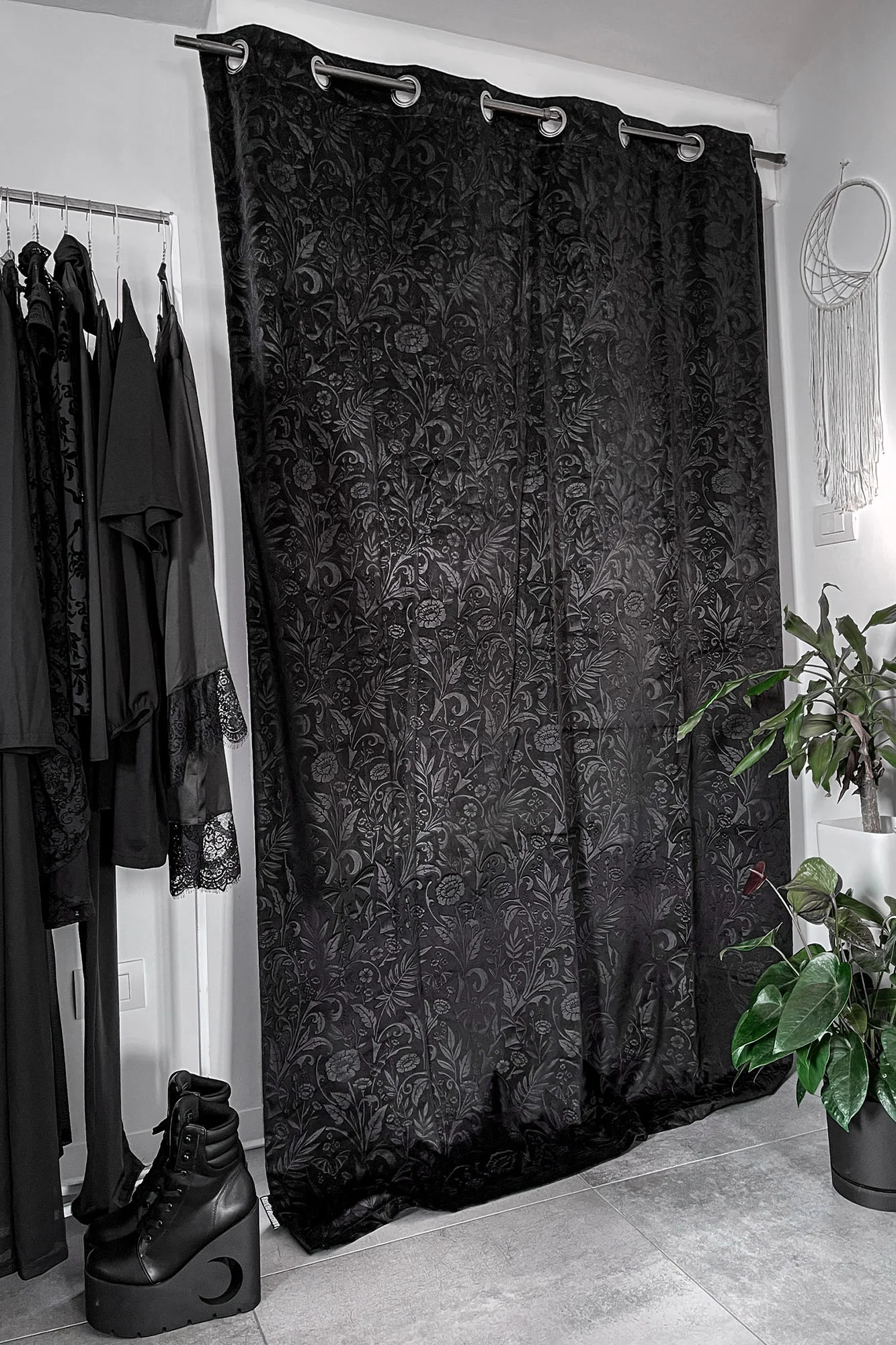 Moon Bloom Velvet Curtain