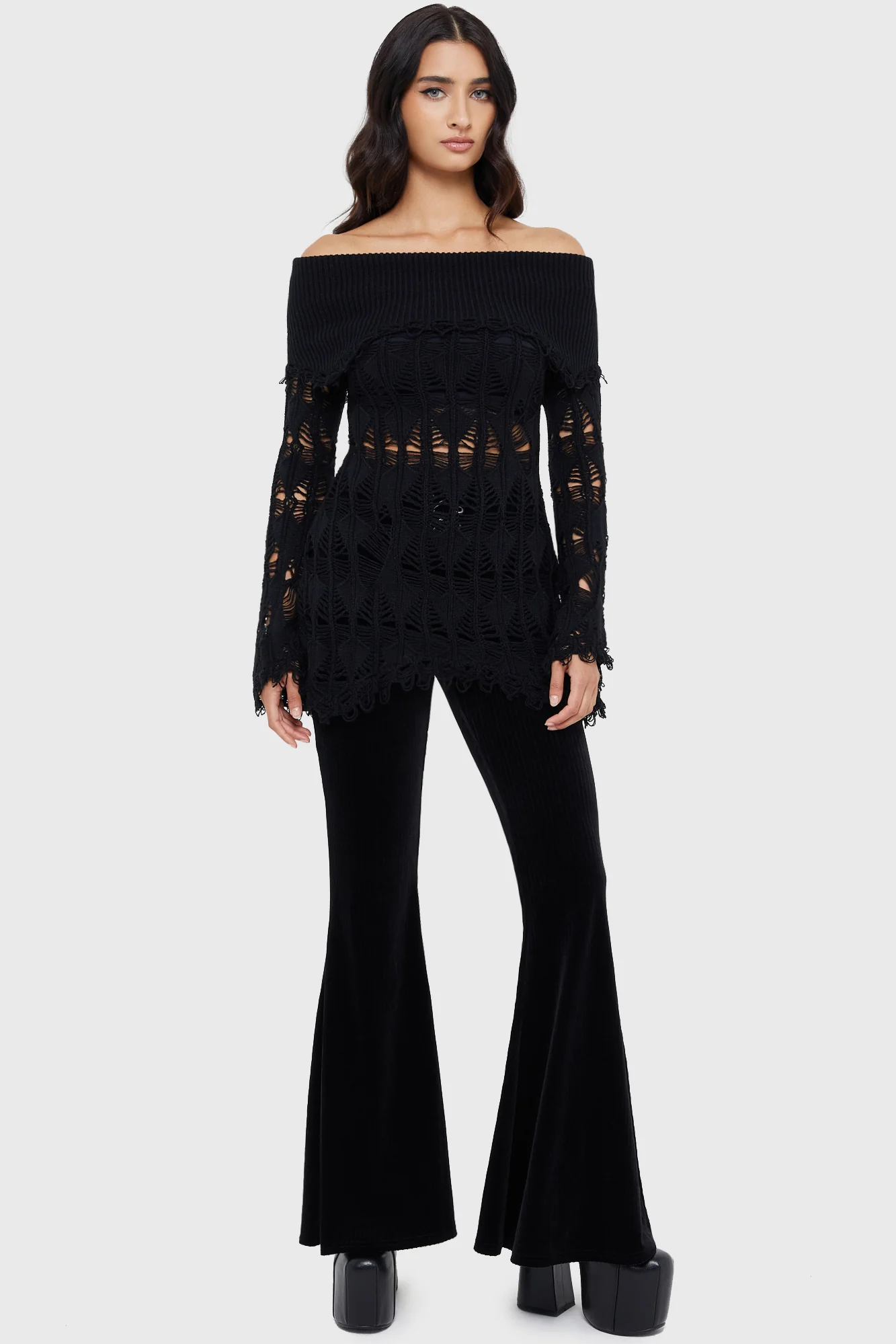 Shadow Wine Sweater [BLACK] - Image 4