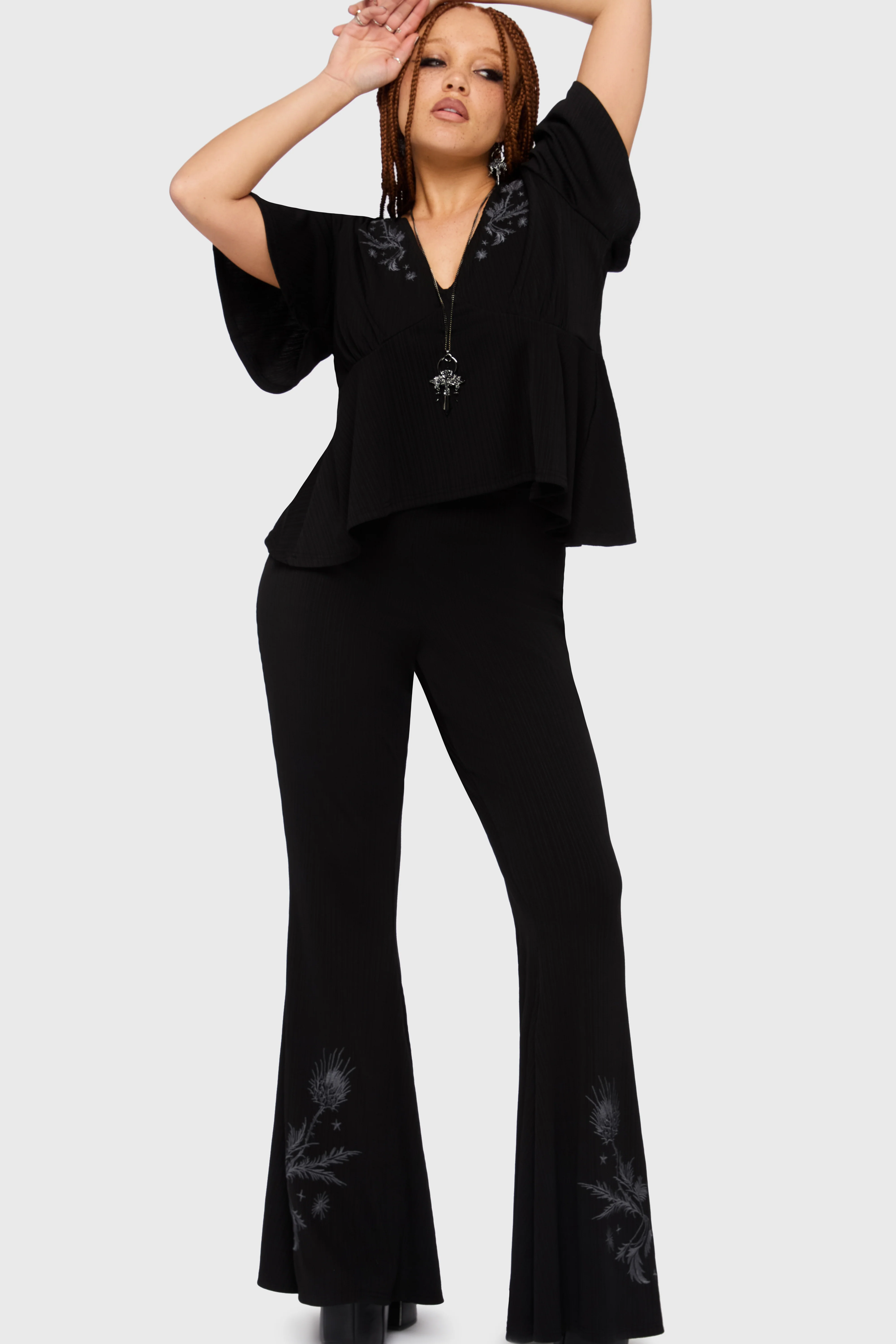 Thistina Embroidered Flares - Image 8