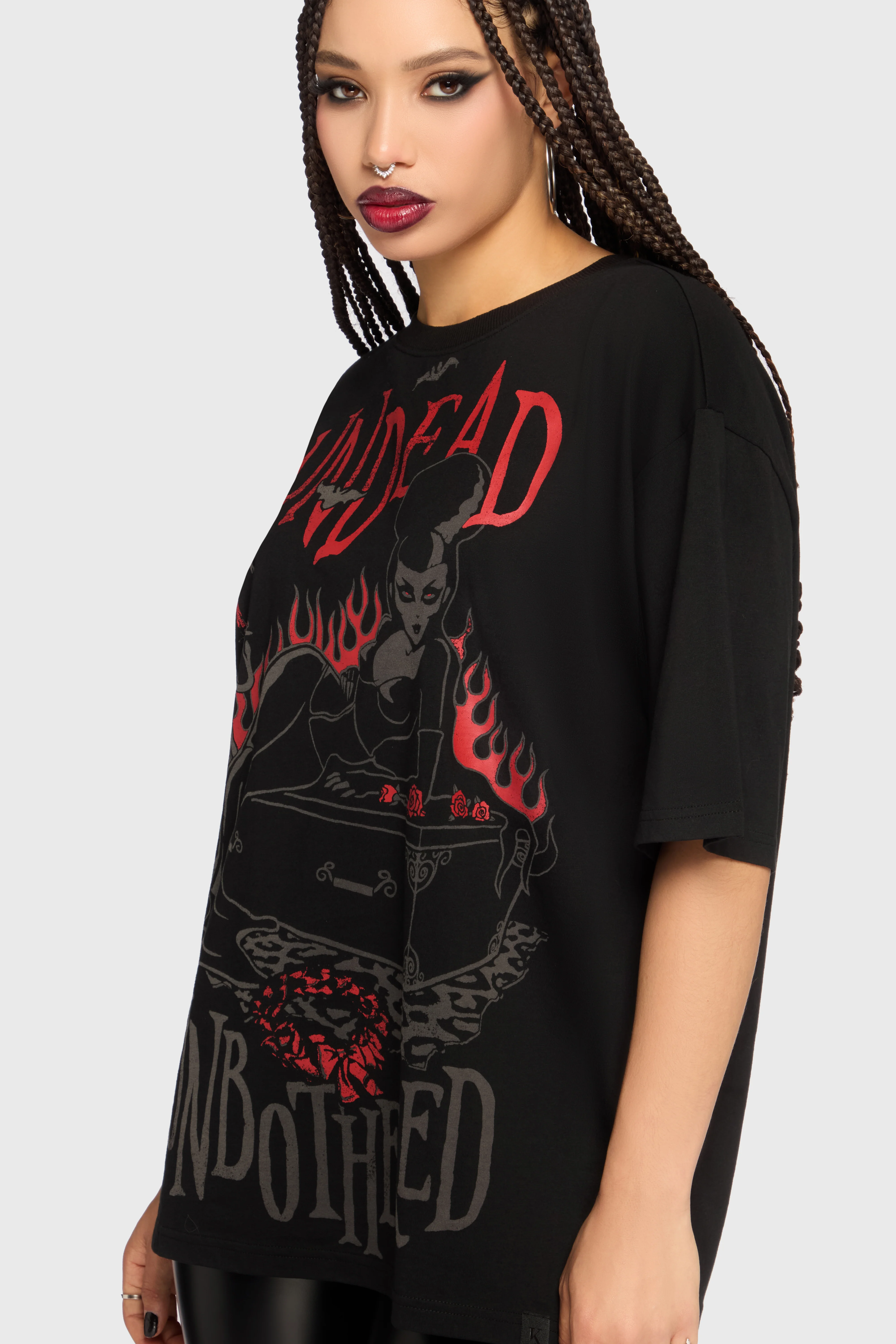 Undead & Unbothered Boxy T Shirt - Image 2
