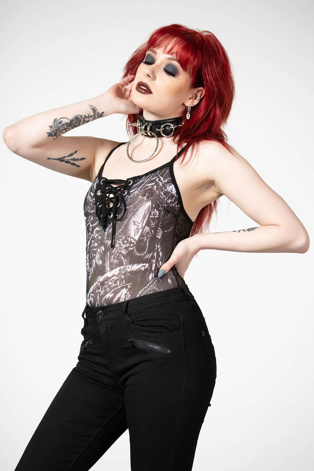 Violenta Lace-Up Bodysuit - Image 5