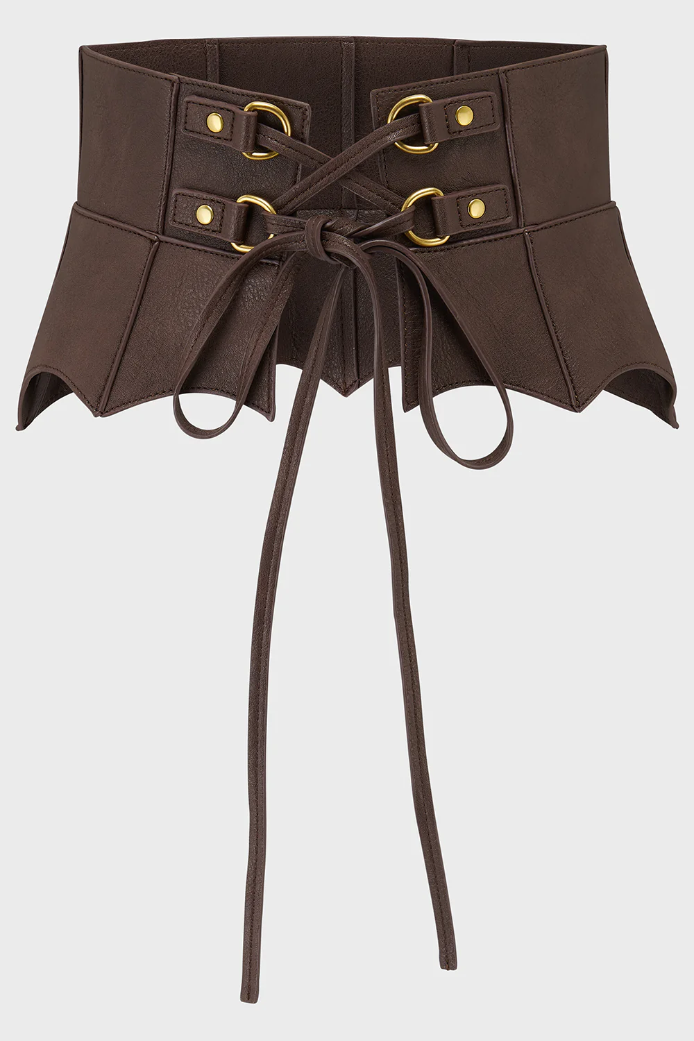 Wetland Bat Peplum Corset [BROWN] - Image 2
